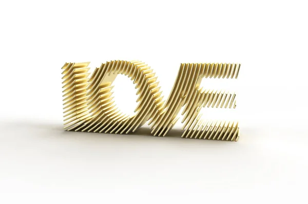 Render Gold Love Texte Illustration Daigner — Photo