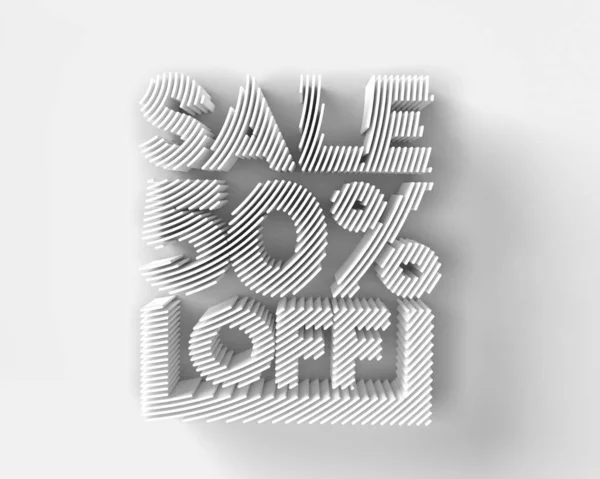 Render Vânzare Reducere Banner Argint Oferta Reducere Ilustrație Design — Fotografie, imagine de stoc