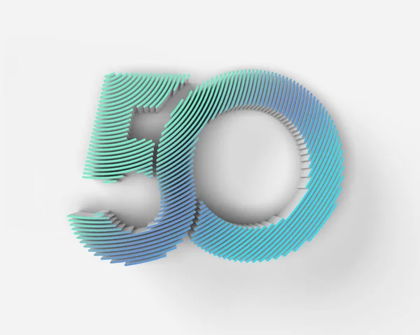 Render Fifty Number Illustration Design — Stock Photo, Image