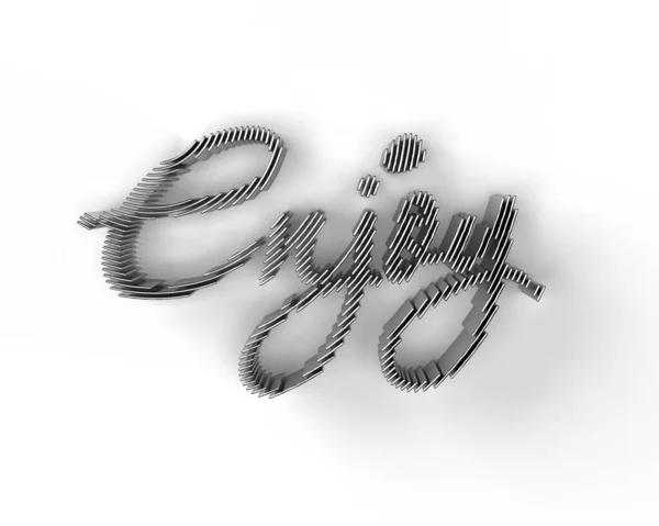 Render Enjoy Lettering Typographical Illustration Design — Stock Photo, Image