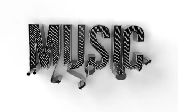 Render Music Calligraphic Line Art Illustration Design — Stock Photo, Image