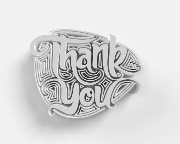 Render Danke Gold Schriftzug Typografisches Illustrationsdesign — Stockfoto