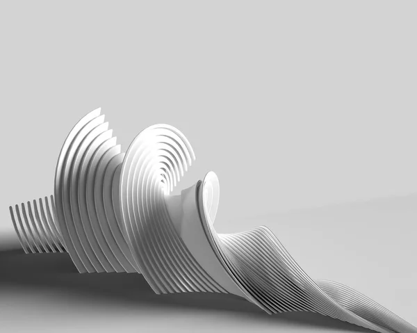 波で抽象的な背景を3Dレンダリングします 創造的な建築コンセプト — ストック写真