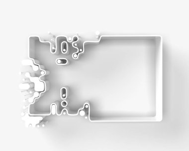 3B Render Frame yüzeyinin soyut arkaplanı. Dijital 3d illüstrasyon tasarımı.