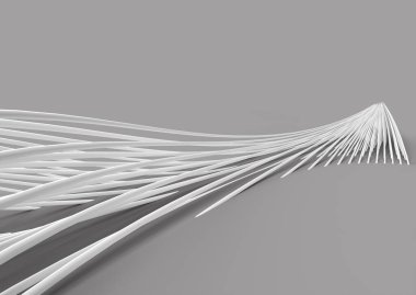 3D Render Dalga bant yüzeyi soyut arkaplan. Dijital 3d illüstrasyon tasarımı.