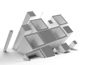 Soyut 3D Geometrik Arkaplan. 3B konsept illüstrasyon.