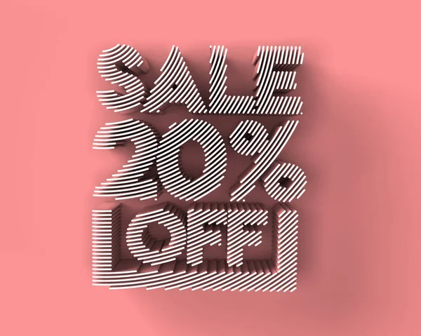 Render Sale Discount Banner Προσφορά Έκπτωση Illustration Design — Φωτογραφία Αρχείου