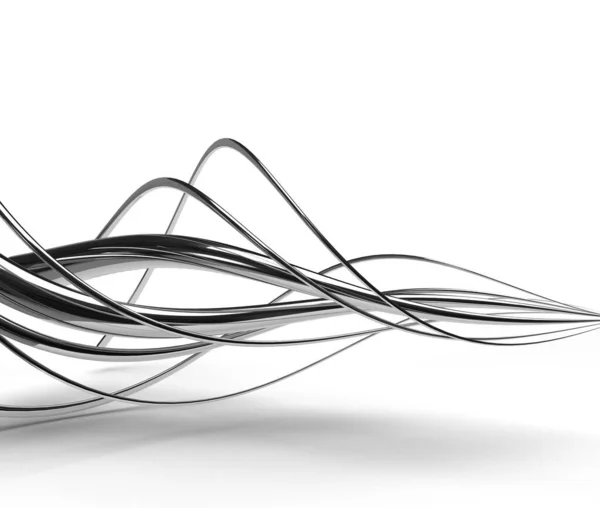 Render Wave Band Pipe Line Abstrakter Hintergrund Design Digitaler Illustrationen — Stockfoto