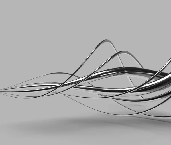 Linia Rurowa Render Wave Abstrakcyjne Tło Cyfrowa Ilustracja Design — Zdjęcie stockowe