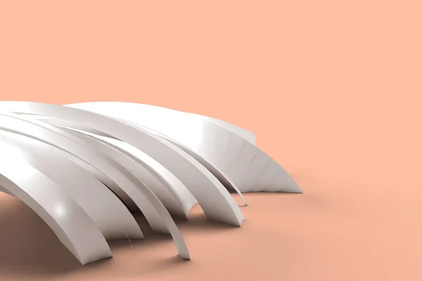 波で抽象的な背景を3Dレンダリングします 創造的な建築コンセプト — ストック写真