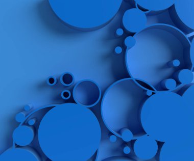 Geometrik yarım ton arkaplanının üç boyutlu soyut canlandırması. 3B konsept illüstrasyon.