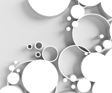 Geometrik yarım ton arkaplanının üç boyutlu soyut canlandırması. 3B konsept illüstrasyon.