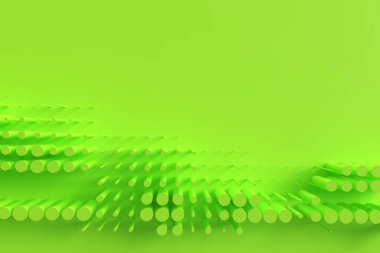 Geometrik yarım ton arkaplanının üç boyutlu soyut canlandırması. 3B konsept illüstrasyon.