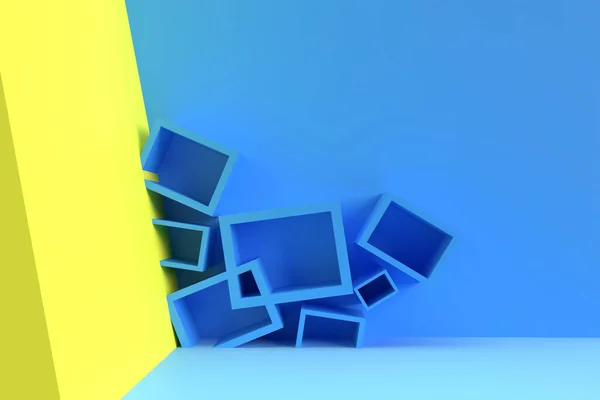 Abstrakte Geometrische Quadrate Hintergrund Konzeptillustration — Stockfoto