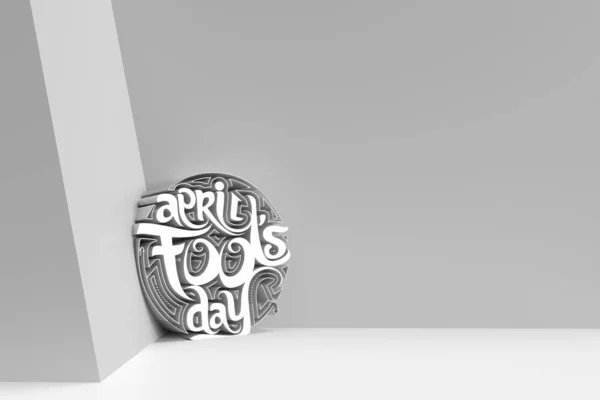 Render April Dwazen Dag Tekst Illustratie Grafisch Ontwerp — Stockfoto