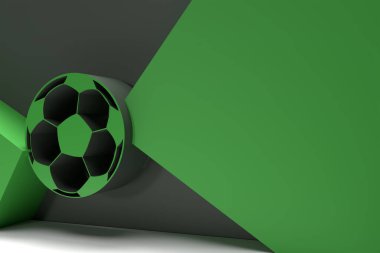 Metin Tanımlama Dizaynı Aralıklı 3B Render Football Banner.