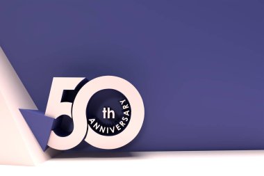 Metninizin 50. yıl dönümü 3 boyutlu canlandırma tasarımı. 