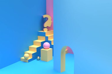 3D Karmaşık İş Merdivenleri Sorusu, 3D Resim Tasarımı.