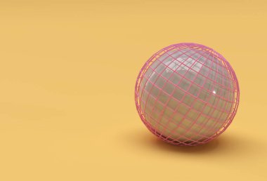 Soyut arkaplan. Dinamik 3d küreler - Modern Banner veya Poster Tasarımı