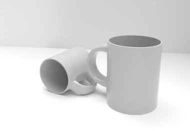 3 Boyutlu Render Gerçekçi Kupa Tasarımı, 3 Boyutlu Çizim Tasarımı.