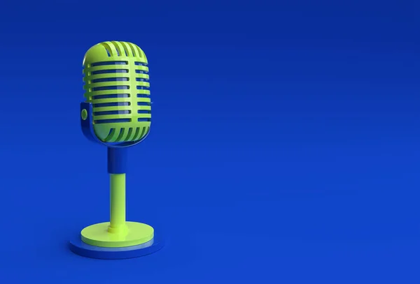 Render Microfone Retro Perna Curta Modelo Modelo Prêmio Música Karaoke — Fotografia de Stock