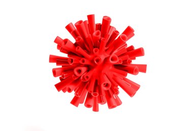 Sıvı Mikroskobik Görünüm Dizaynında Yüzen 3B Resim Gribi Gribi Virüsü.