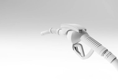 3B Renk Arkaplan üzerinde yakıt pompası başlığı izole.