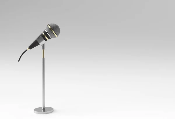 Render Microfone Retro Perna Curta Modelo Modelo Prêmio Música Karaoke — Fotografia de Stock