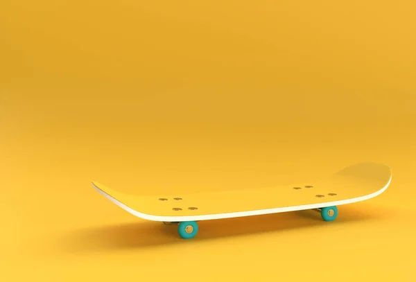 Render Illustration Skateboard Isolated Color Background — Stock Photo, Image