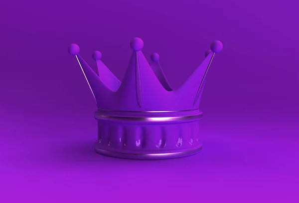 Render Illustration Turkos Crown Isolerad Färg Bakgrund — Stockfoto