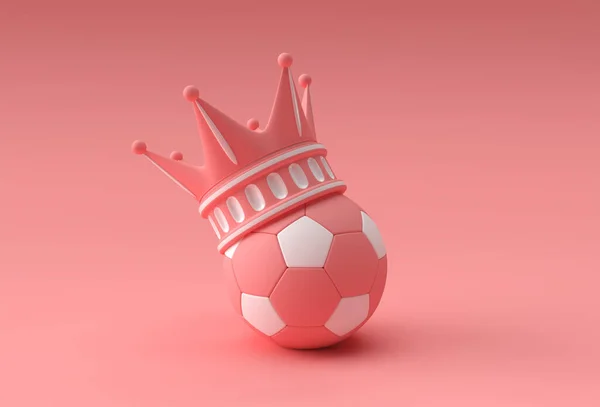 일러스트레이션 Turquoise Crown Football Isolated Color Background — 스톡 사진