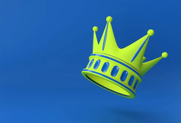 Render Illustration Turkos Crown Isolerad Färg Bakgrund — Stockfoto