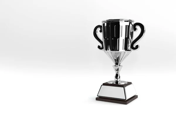 Render Troféu Cup Isolado Fundo Cor — Fotografia de Stock