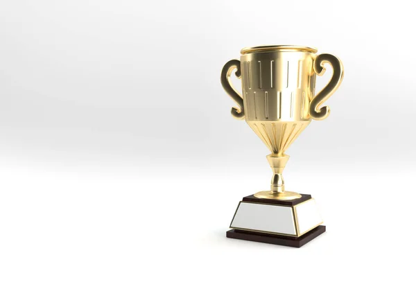 Render Puchar Trofeum Izolowane Tle Koloru — Zdjęcie stockowe