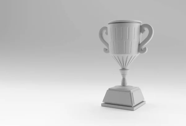 Render Troféu Cup Isolado Fundo Cor — Fotografia de Stock