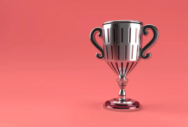 Render Trophy Cup Изолирован Цветном Фоне — стоковое фото