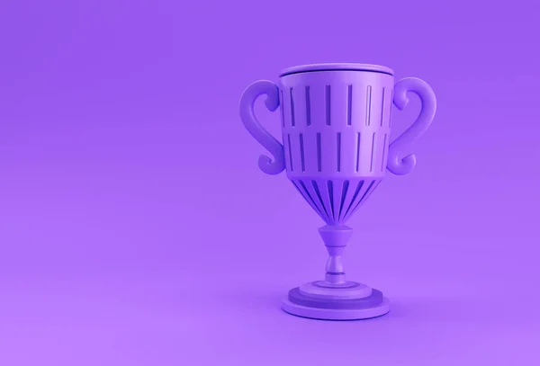 Render Trophy Cup Izolált Színes Háttér — Stock Fotó