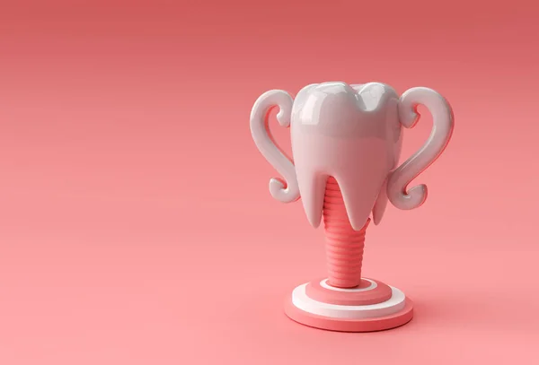 Dental Trophy Model Premolar Tooth Rendering — Stock Photo, Image