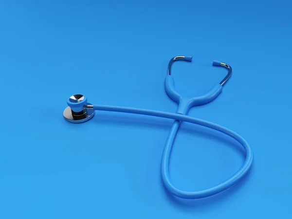 Render Realistic Medical Stethoscope Color Background — Stock Photo, Image