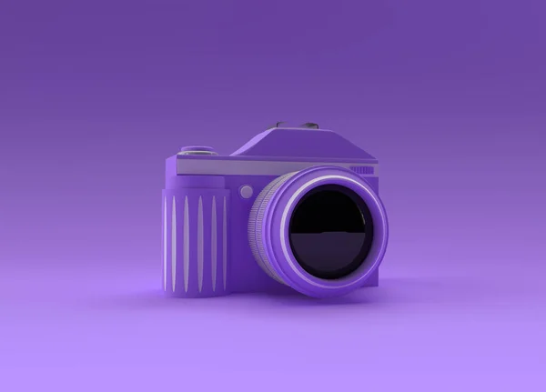 Render Slr Camera Uma Ilustração Colorida — Fotografia de Stock