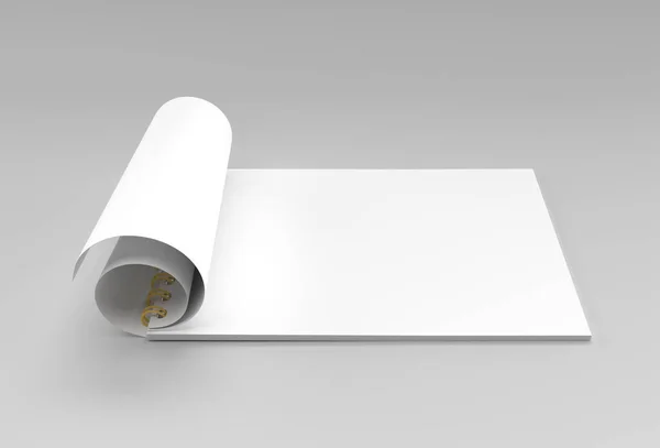 Render Notebook Maqueta Con Espacio Blanco Limpio Para Diseño Publicidad — Foto de Stock