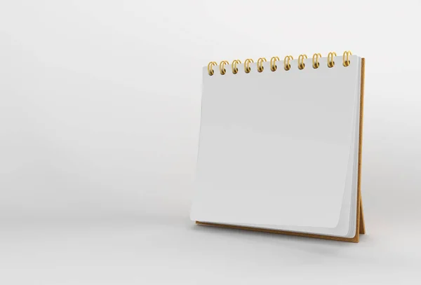 Render Notebook Mock Com Branco Limpo Para Design Publicidade Visualização — Fotografia de Stock