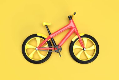 3D Render Concept of Modern Cycling  3D art design illustration.