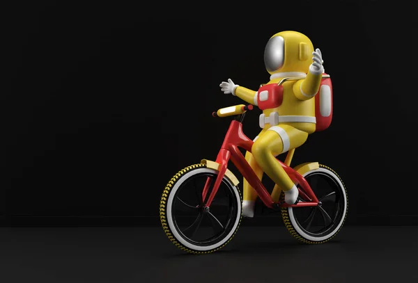 Render Concepto Astronauta Bicicleta Ilustración Diseño Arte —  Fotos de Stock