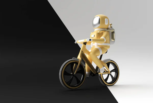 Render Concept Astronaut Bicycle Art Design Illustration — Stock Photo, Image