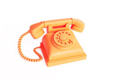 Eski Telefon 3D Sanat Tasarımı Çizimi 3B Tasarımı.