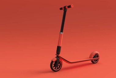Çocuklar için 3 Boyutlu Tek İtme Scooter Tasarımı Çizimi.