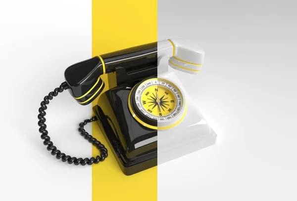 古い電話の3Dレンダリングコンセプト 3Dアートデザインイラスト — ストック写真