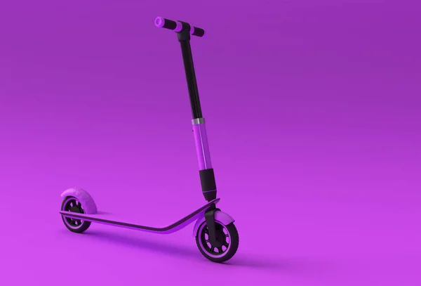 Render Concept Single Push Scooter Children Art Design Illustration — Stock Photo, Image