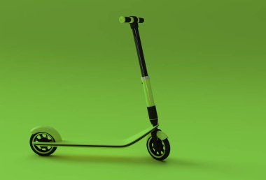 Çocuklar için 3 Boyutlu Tek İtme Scooter Tasarımı Çizimi.